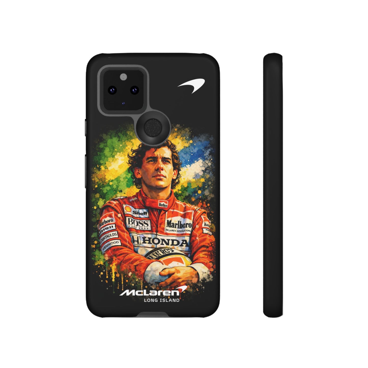 McLaren Long Island "Always Senna" Ayrton Senna Inspired Impact-Resistant Phone Case | Durable Protection for Car Enthusiasts