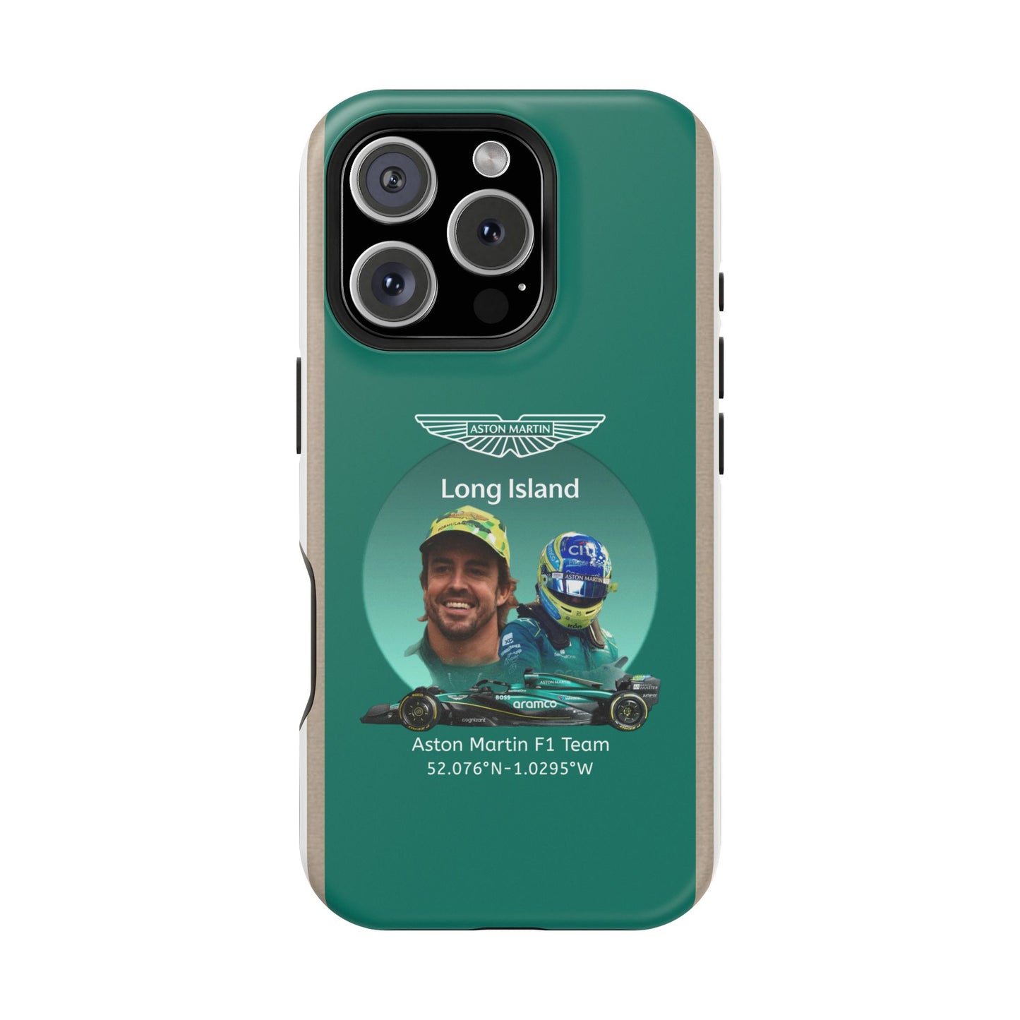 Aston Martin Long Island F1 inspired Fernando Alonso Impact-Resistant Phone Case - Sleek & Stylish