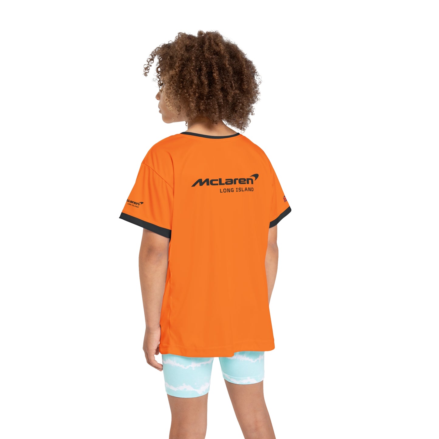 Kids Sports Jersey - McLaren Formula 1 inspired Design for Young Speed Enthusiasts