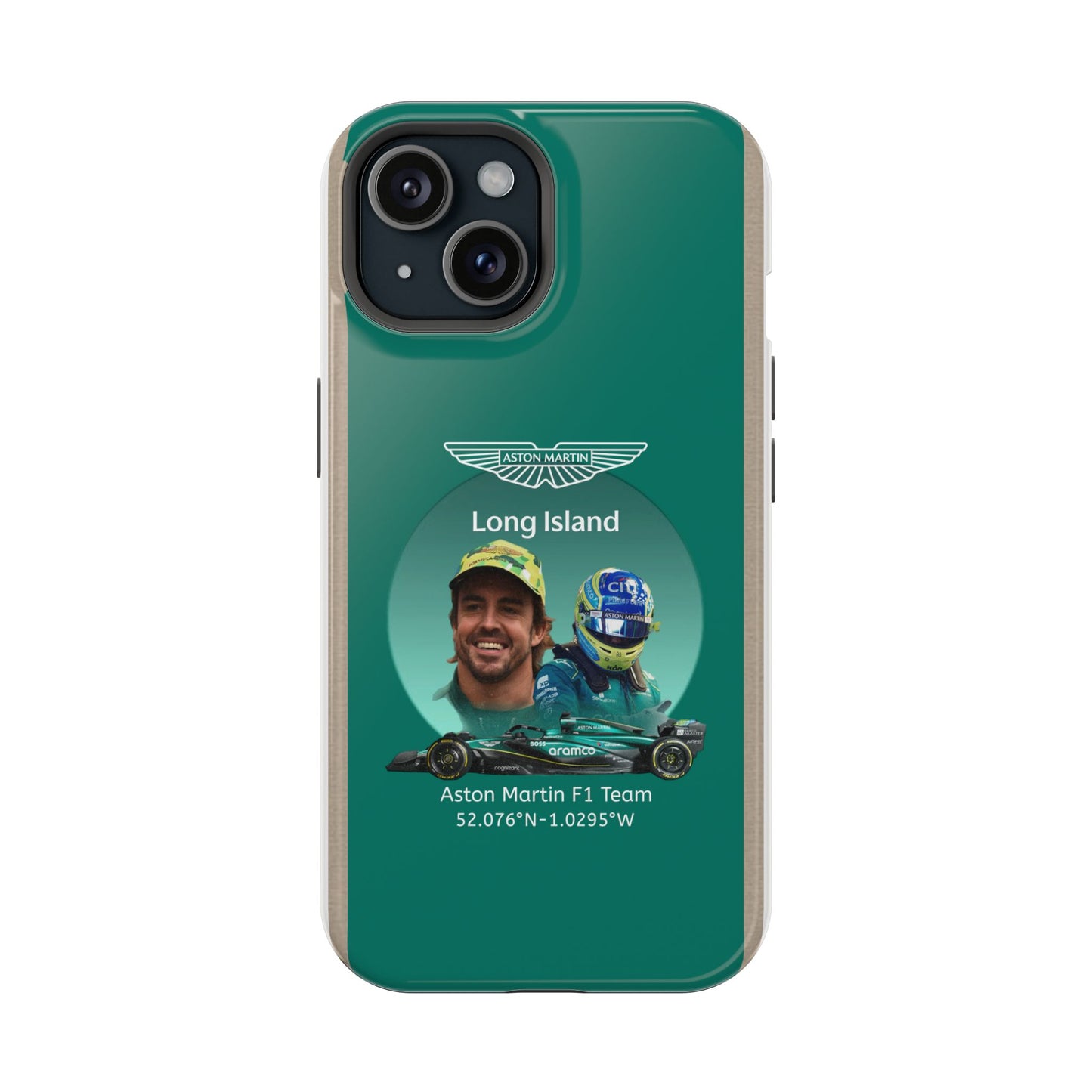 Aston Martin Long Island F1 inspired Fernando Alonso Impact-Resistant Phone Case - Sleek & Stylish