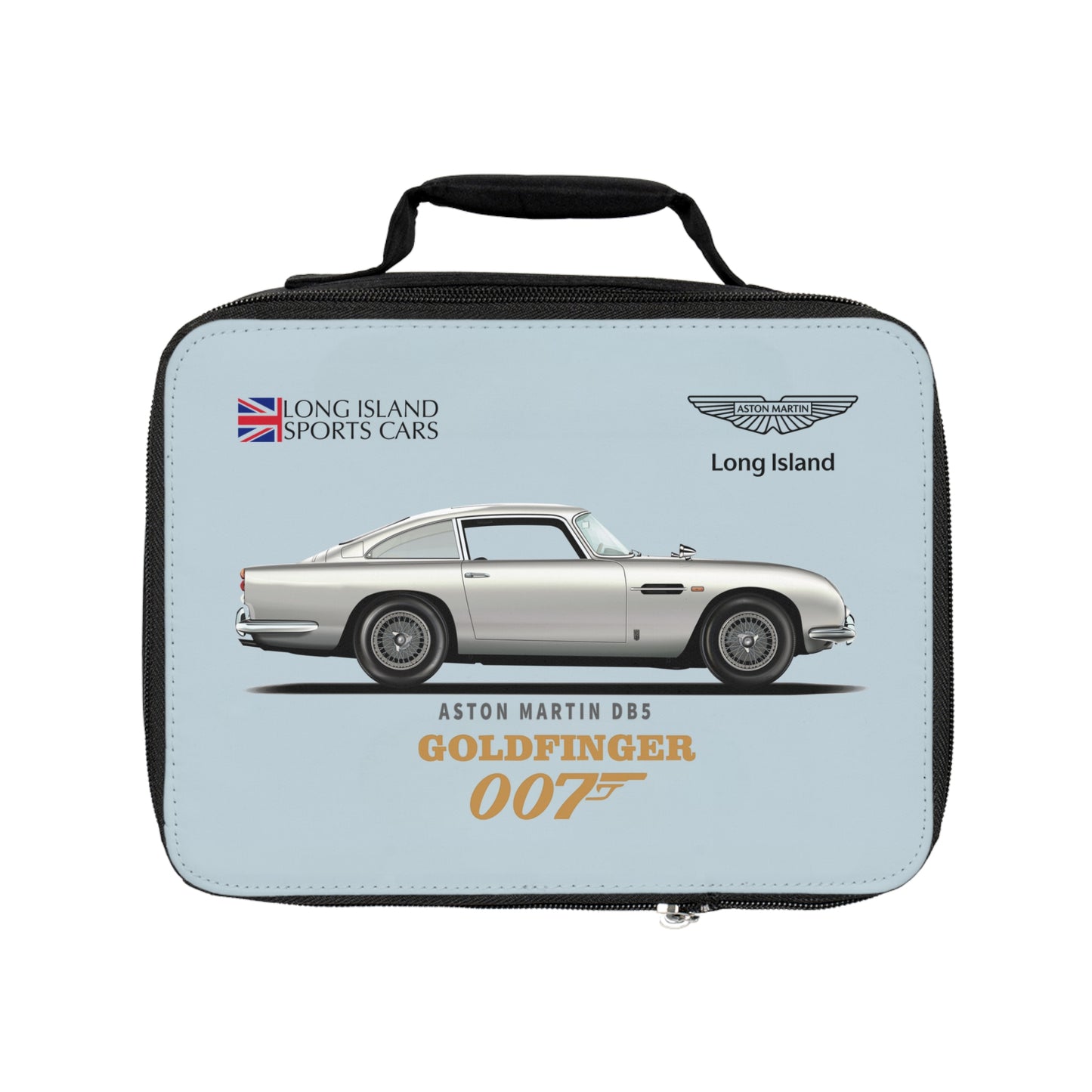 Aston Martin Long Island DB5 Goldfinger 007 inspired  - Stylish Insulated Tote for Cars Enthusiasts