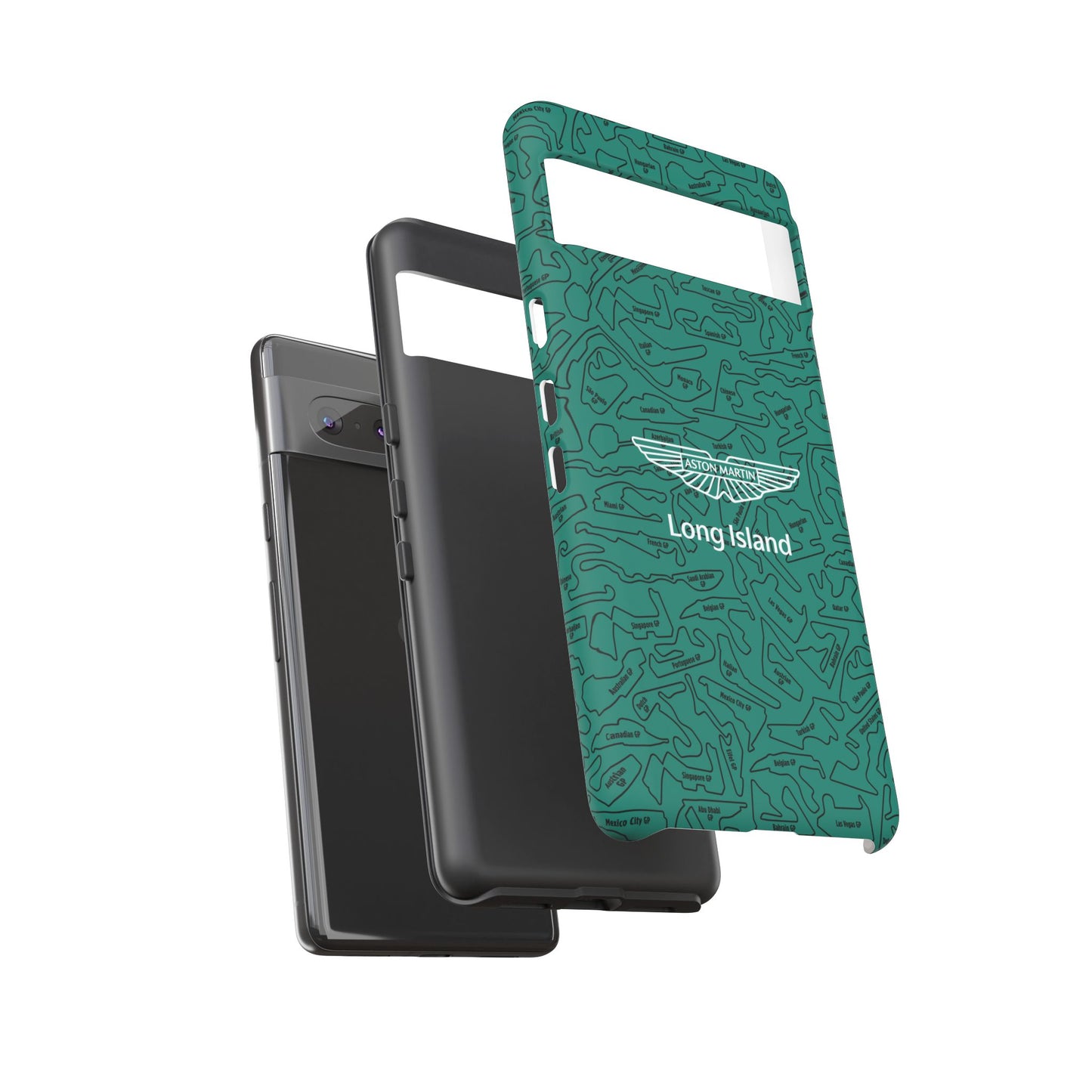 Aston Martin Long Island F1 race Track Inspired Impact-Resistant Phone Case