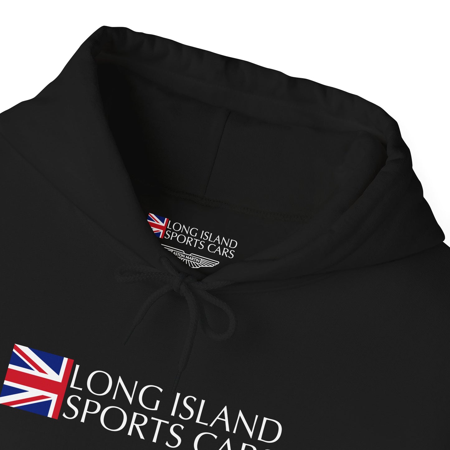 Long Island Sports Cars|Aston Martin Long Island Fleece Hoodie for Car Enthusiasts