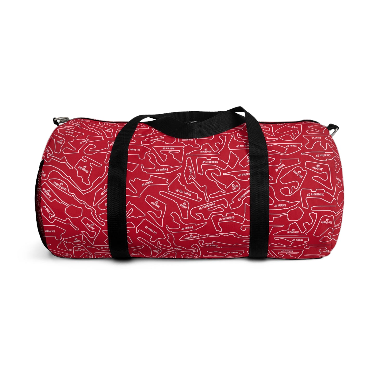 Long Island Sports Cars F1 Racetrack Vibrant Red Travel Duffel Bag