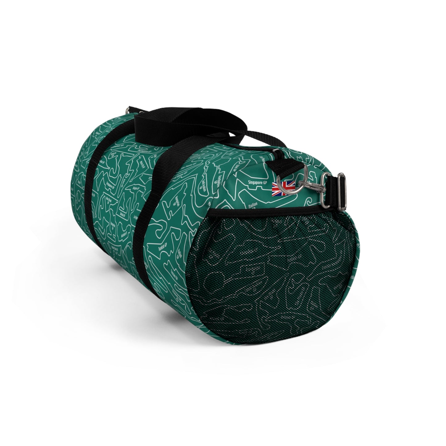 Aston Martin Long Island F1 Racetrack Vibrant AM Green Travel Duffel Bag
