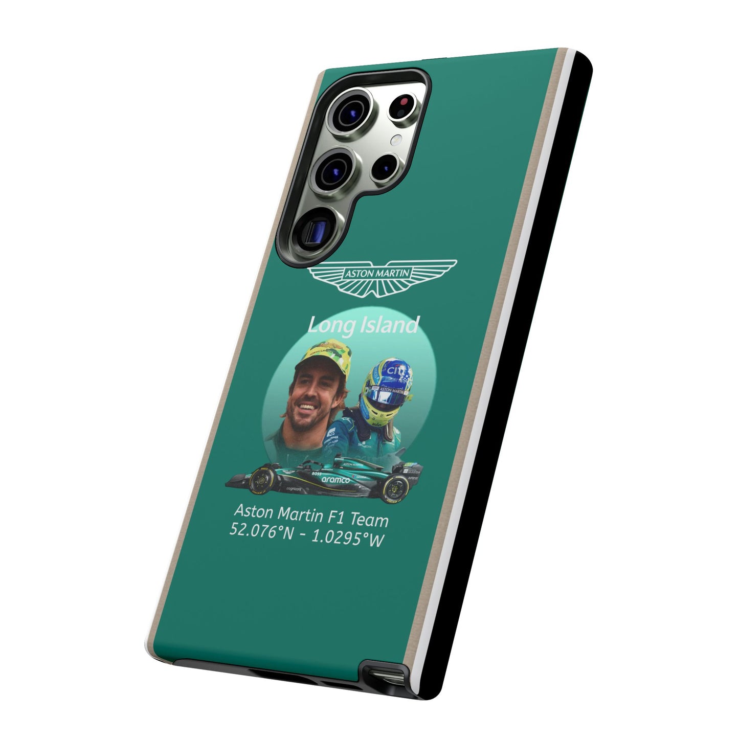 Aston Martin Long Island F1 inspired Fernando Alonso Impact-Resistant Phone Case - Sleek & Stylish
