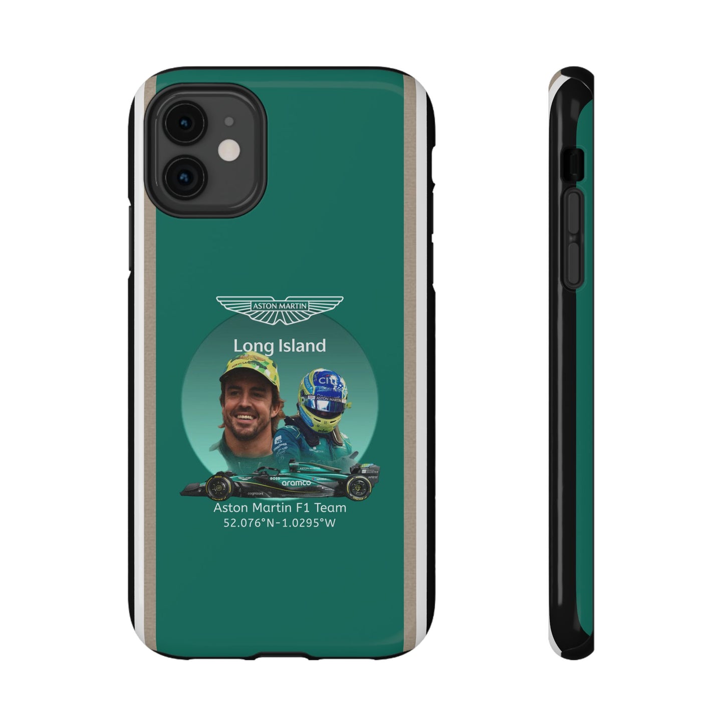 Aston Martin Long Island F1 inspired Fernando Alonso Impact-Resistant Phone Case - Sleek & Stylish