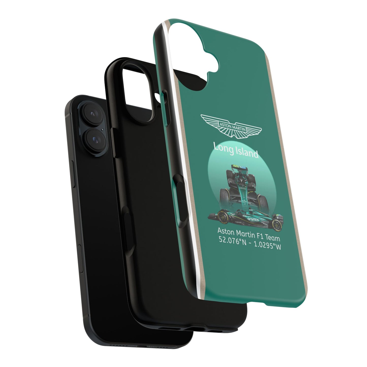Aston Martin Long Island Formula 1 inspired Impact-Resistant Phone Case - Sleek & Stylish