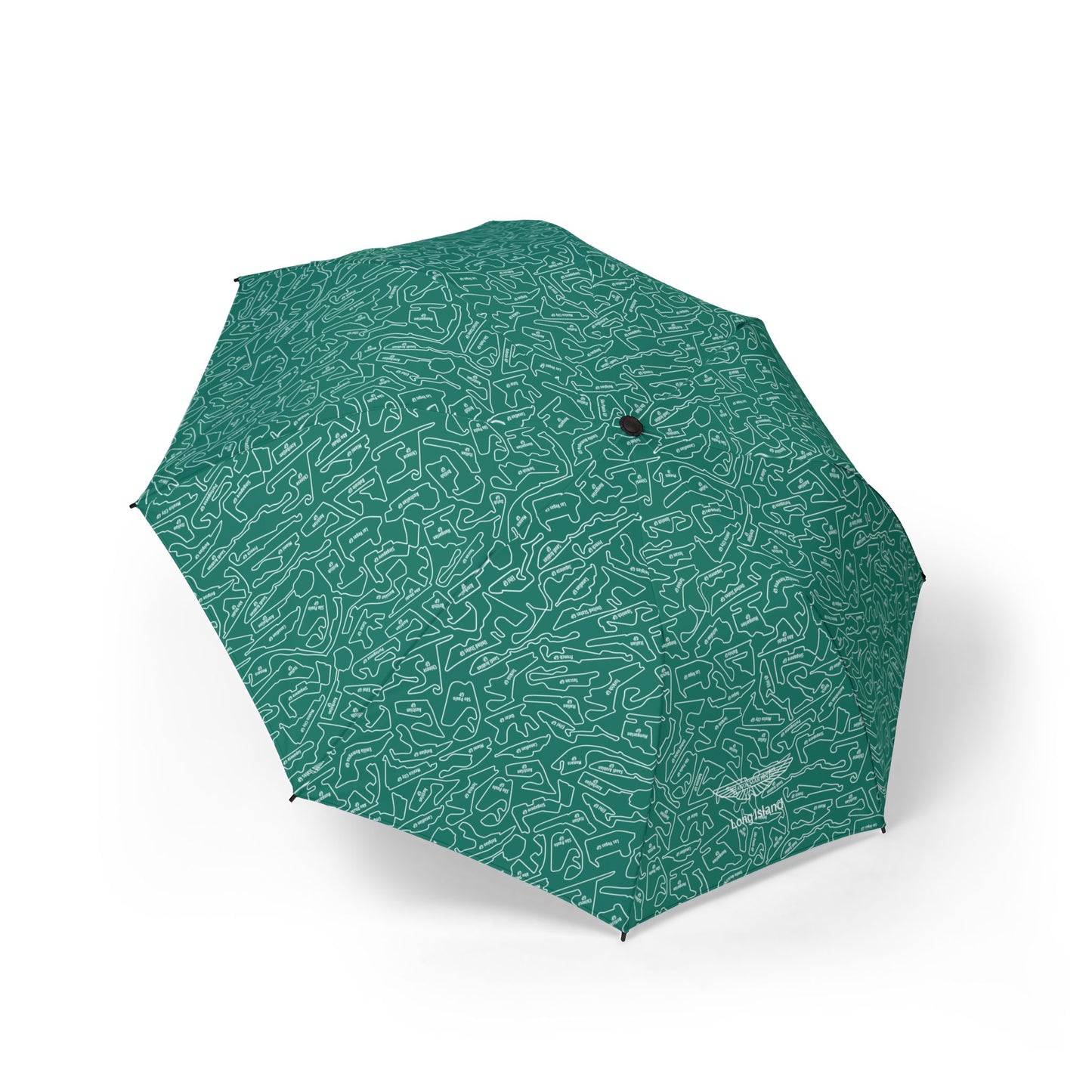 Aston Martin Long Island Compact Foldable Semi‑Automatic Travel Umbrella