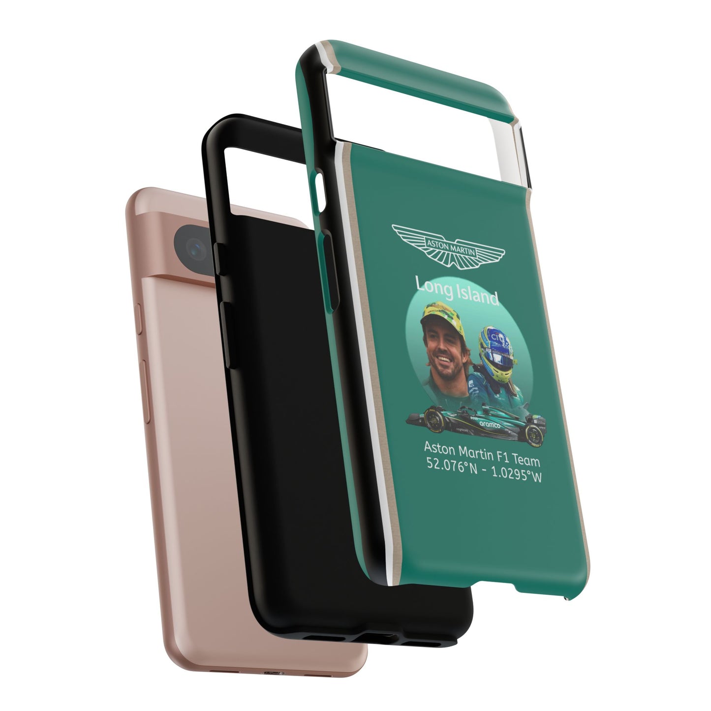 Aston Martin Long Island F1 inspired Fernando Alonso Impact-Resistant Phone Case - Sleek & Stylish