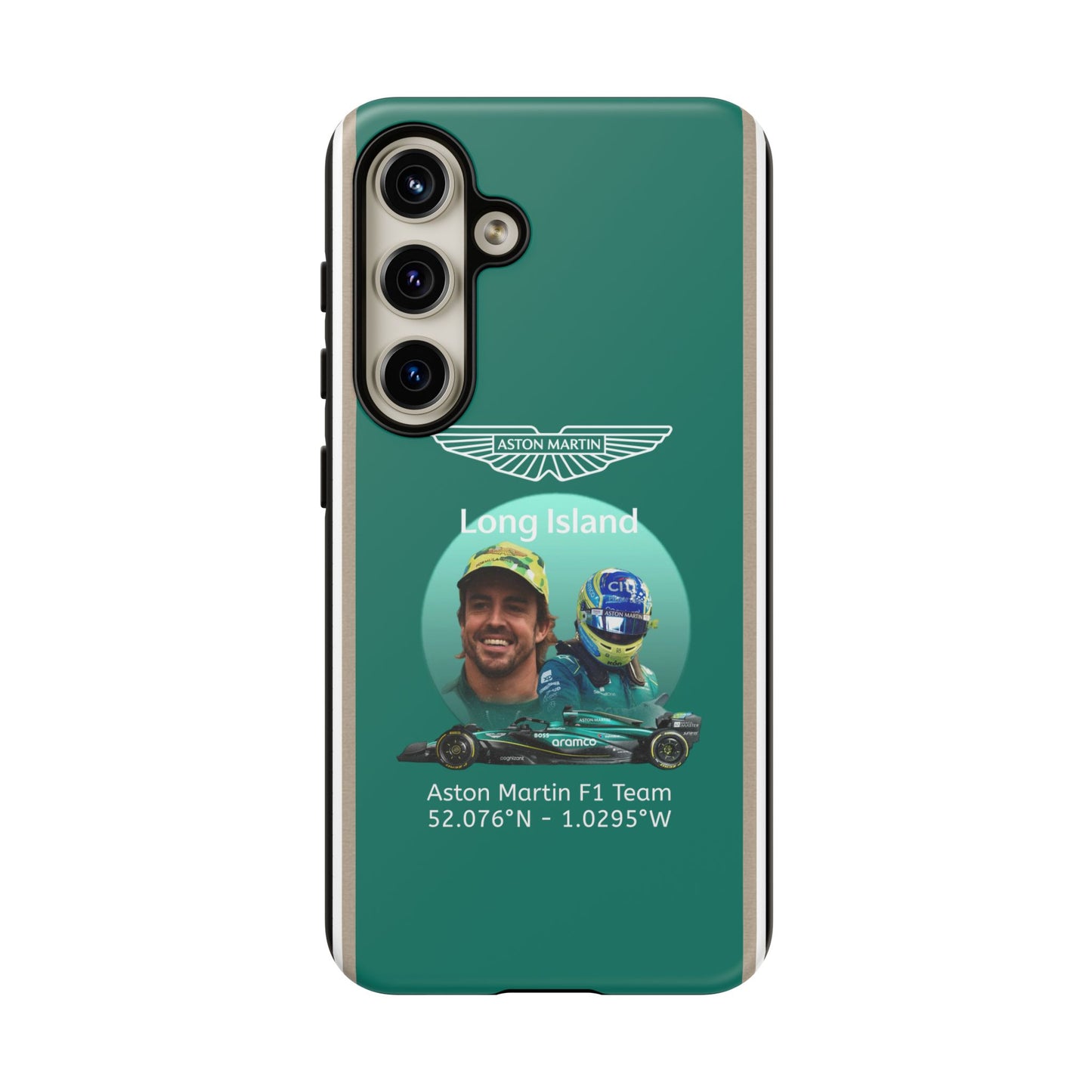 Aston Martin Long Island F1 inspired Fernando Alonso Impact-Resistant Phone Case - Sleek & Stylish