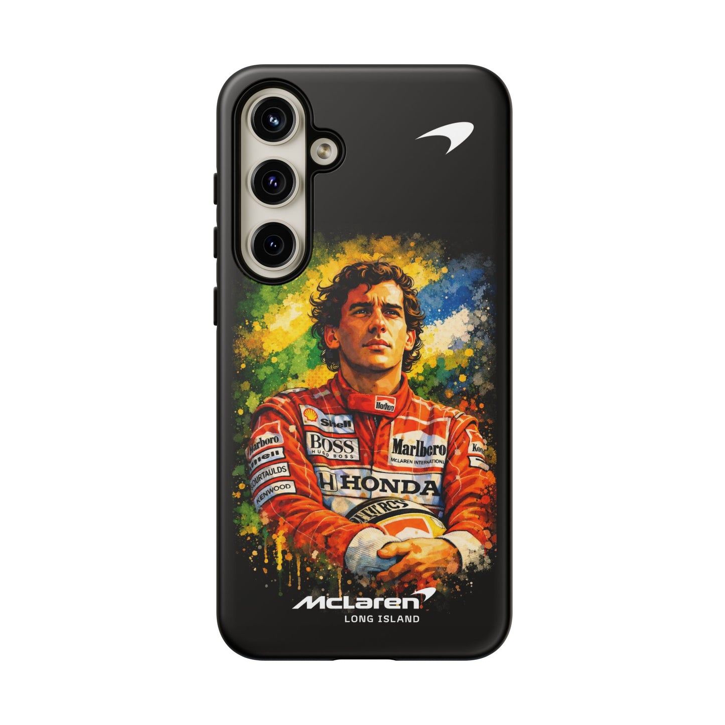 McLaren Long Island "Always Senna" Ayrton Senna Inspired Impact-Resistant Phone Case | Durable Protection for Car Enthusiasts