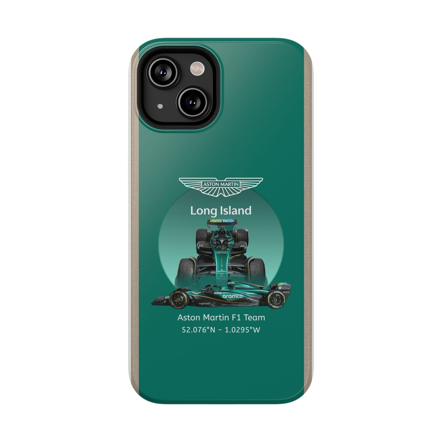 Aston Martin Long Island Formula 1 inspired Impact-Resistant Phone Case - Sleek & Stylish