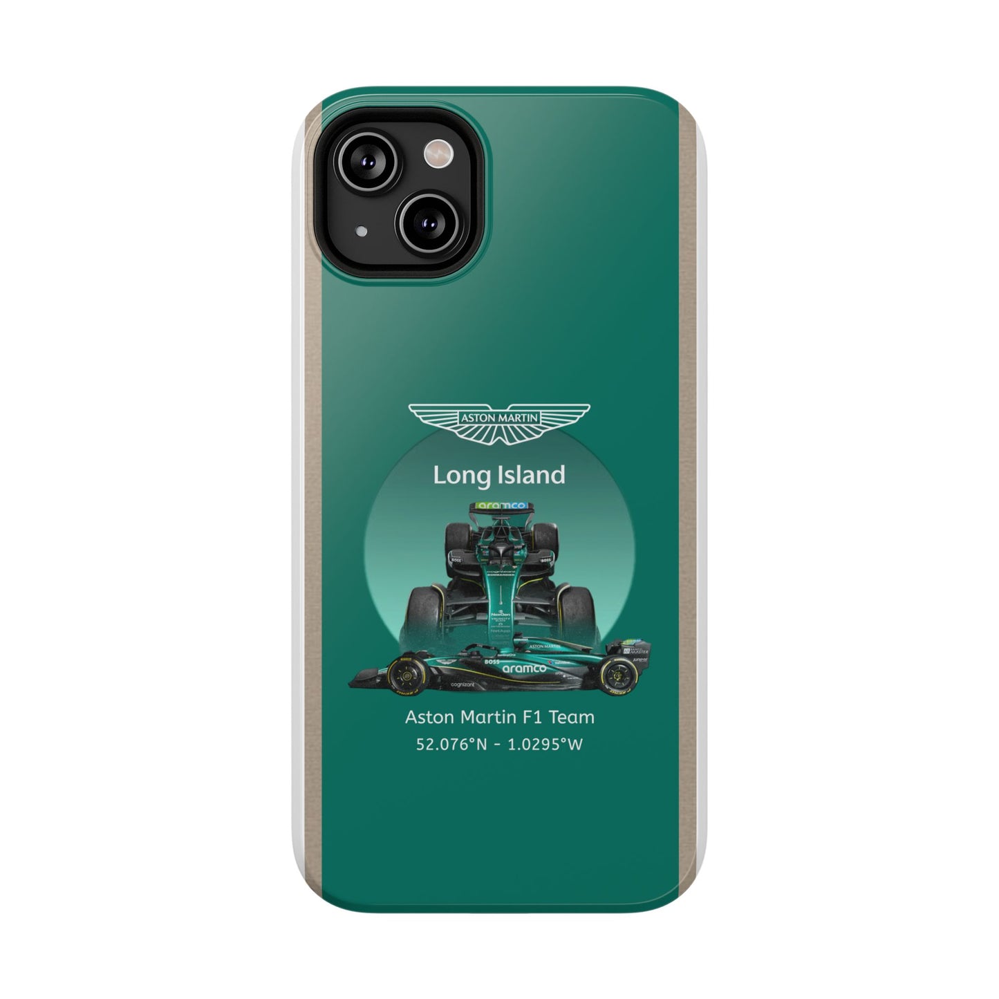 Aston Martin Long Island Formula 1 inspired Impact-Resistant Phone Case - Sleek & Stylish