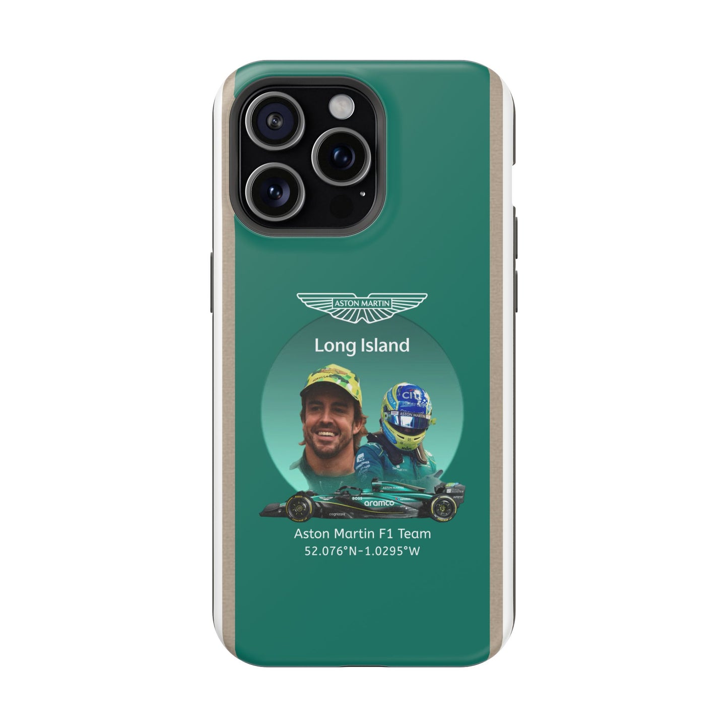 Aston Martin Long Island F1 inspired Fernando Alonso Impact-Resistant Phone Case - Sleek & Stylish