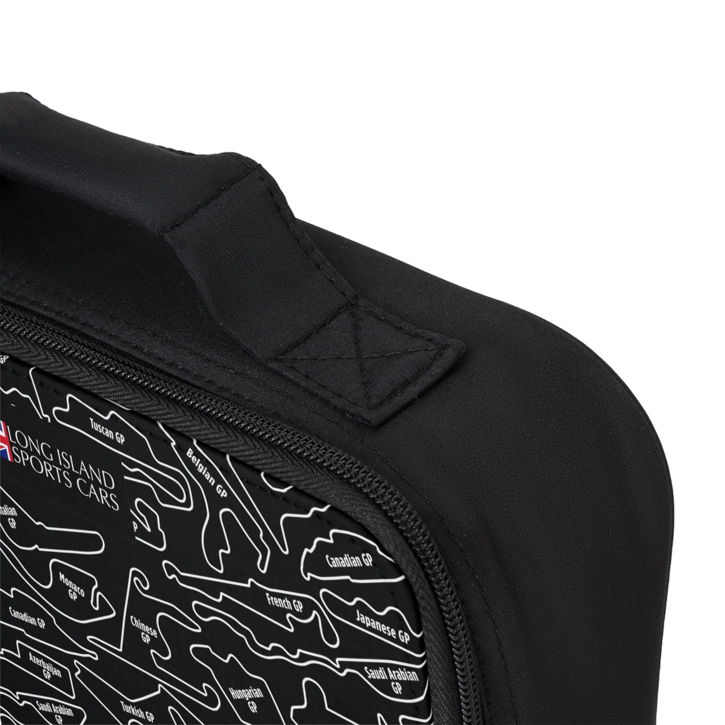 Long Island Sports Cars F1 Racetrack Lunch Bag - Stylish Insulated Tote for Cars Enthusiasts