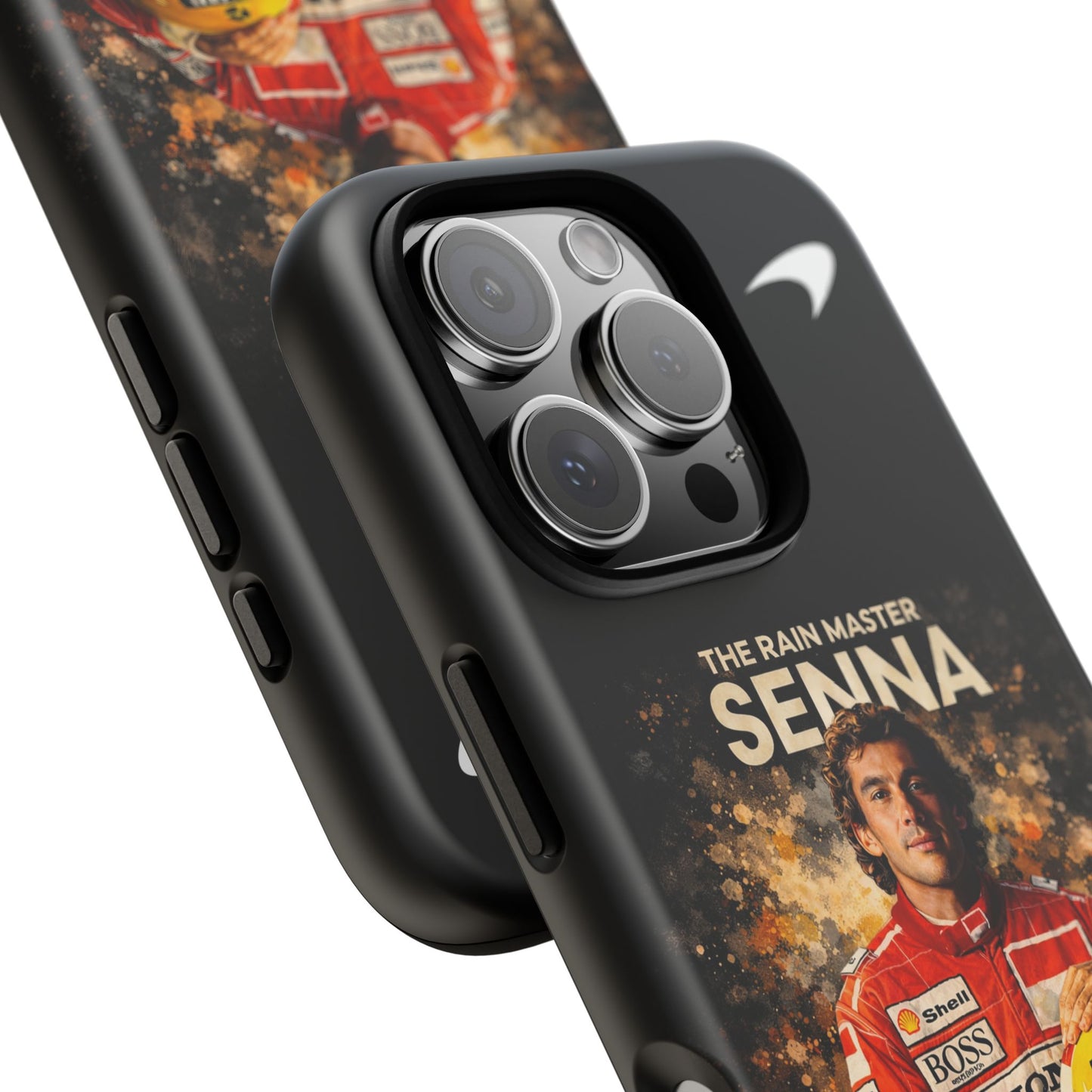 McLaren Long Island “The Rain Master” Ayrton Senna Inspired Impact-Resistant Phone Case | Durable Protection for Car Enthusiasts
