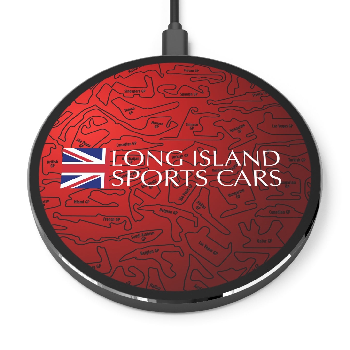 Long Island Sports Cars F1 race tracks Wireless Charger - Fast Charging Pad