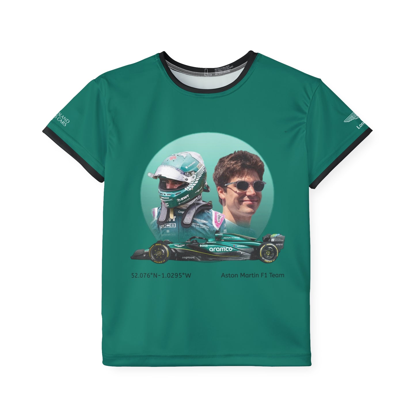 Kids Sports Jersey -Lance Stroll Formula 1 inspired Design for Young Speed Enthusiasts