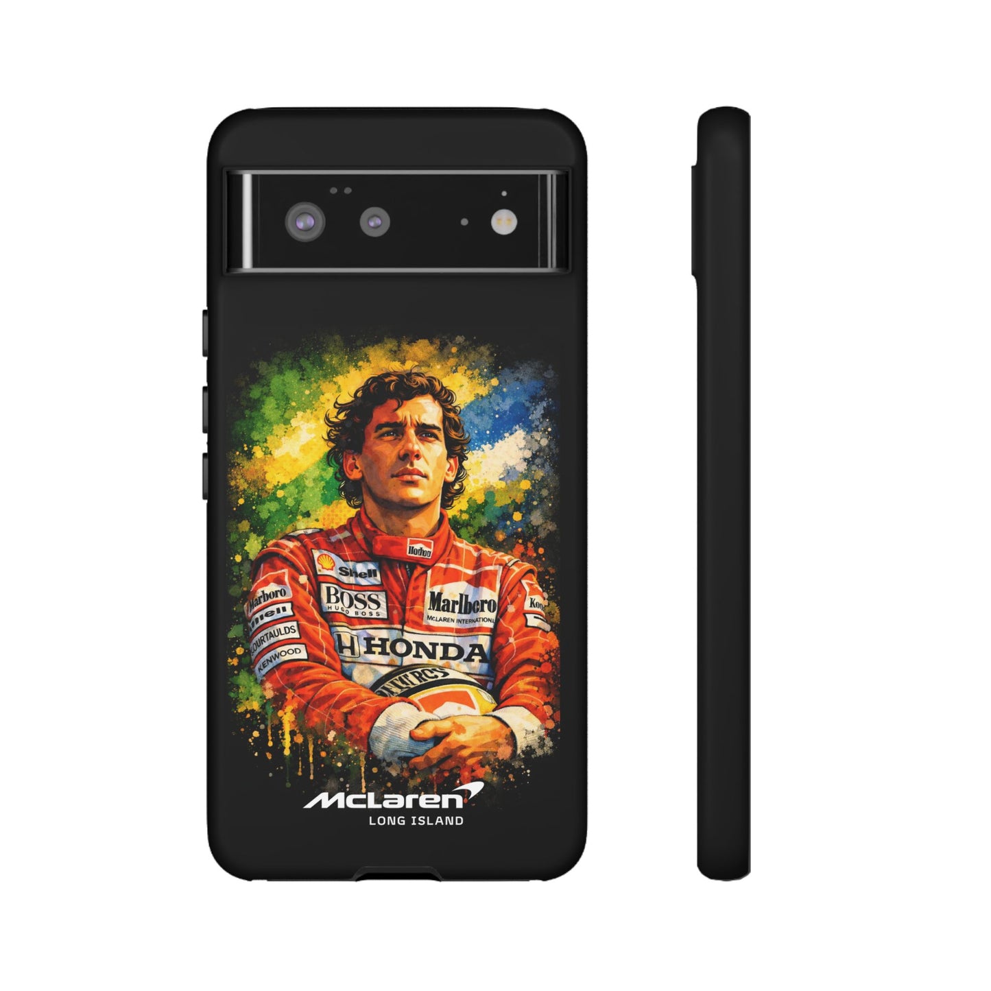 McLaren Long Island "Always Senna" Ayrton Senna Inspired Impact-Resistant Phone Case | Durable Protection for Car Enthusiasts