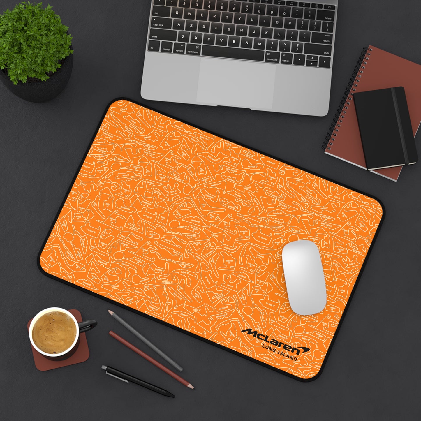 McLaren Long Island Mouse Pad Red F1 Racing Track Pattern Desk Mat