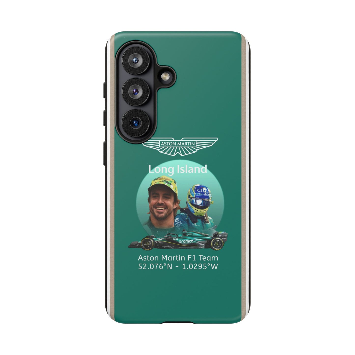 Aston Martin Long Island F1 inspired Fernando Alonso Impact-Resistant Phone Case - Sleek & Stylish