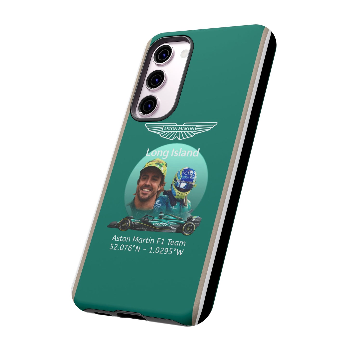 Aston Martin Long Island F1 inspired Fernando Alonso Impact-Resistant Phone Case - Sleek & Stylish