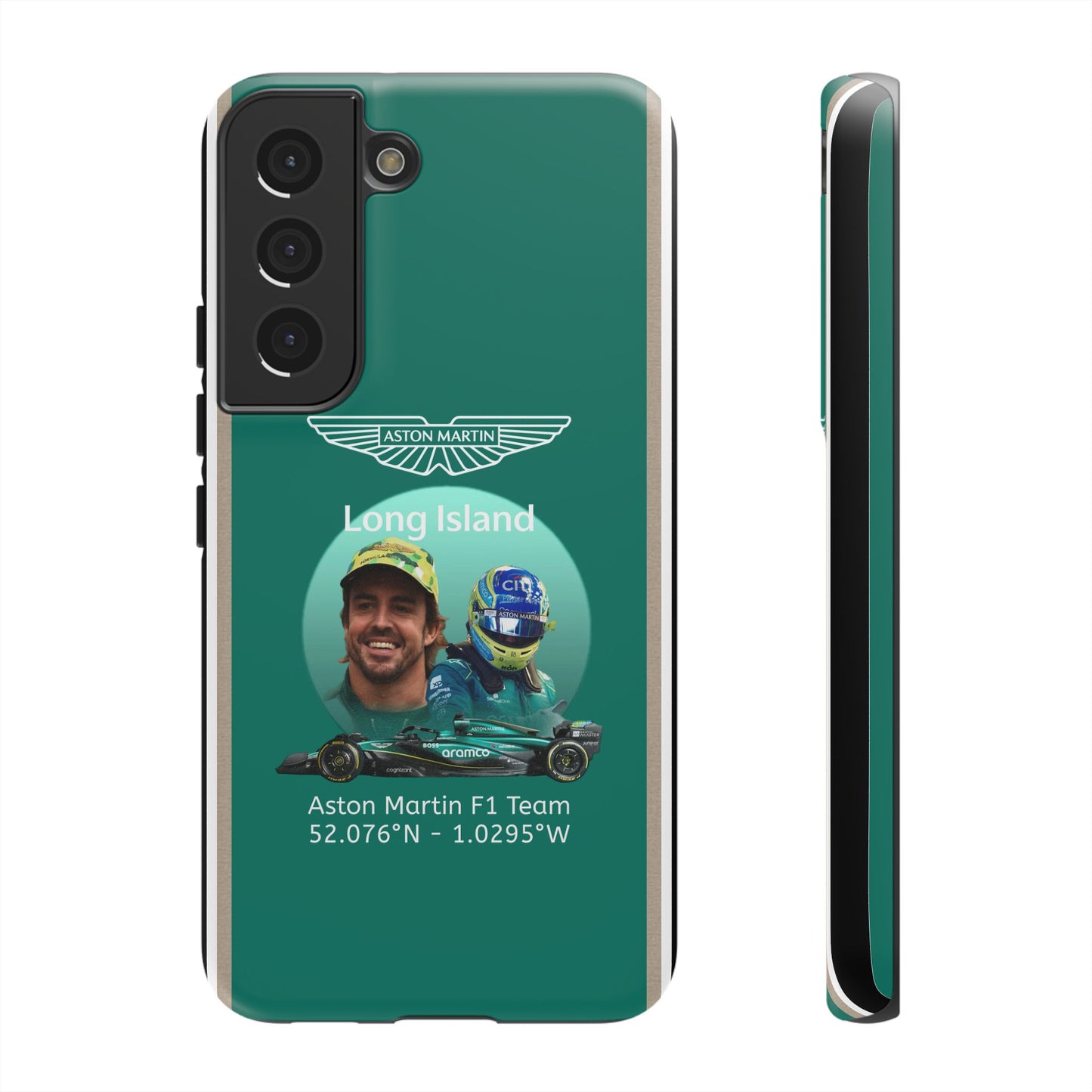 Aston Martin Long Island F1 inspired Fernando Alonso Impact-Resistant Phone Case - Sleek & Stylish