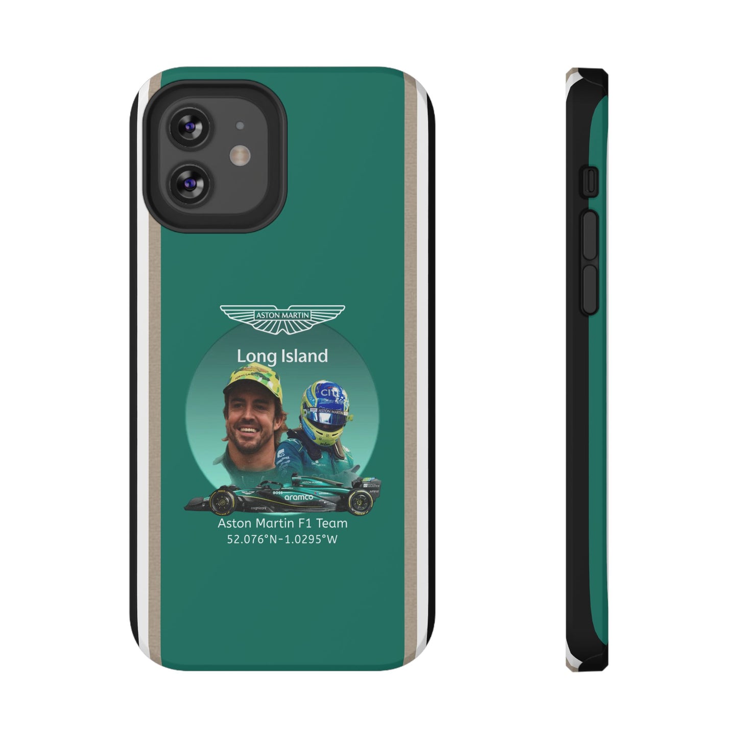 Aston Martin Long Island F1 inspired Fernando Alonso Impact-Resistant Phone Case - Sleek & Stylish