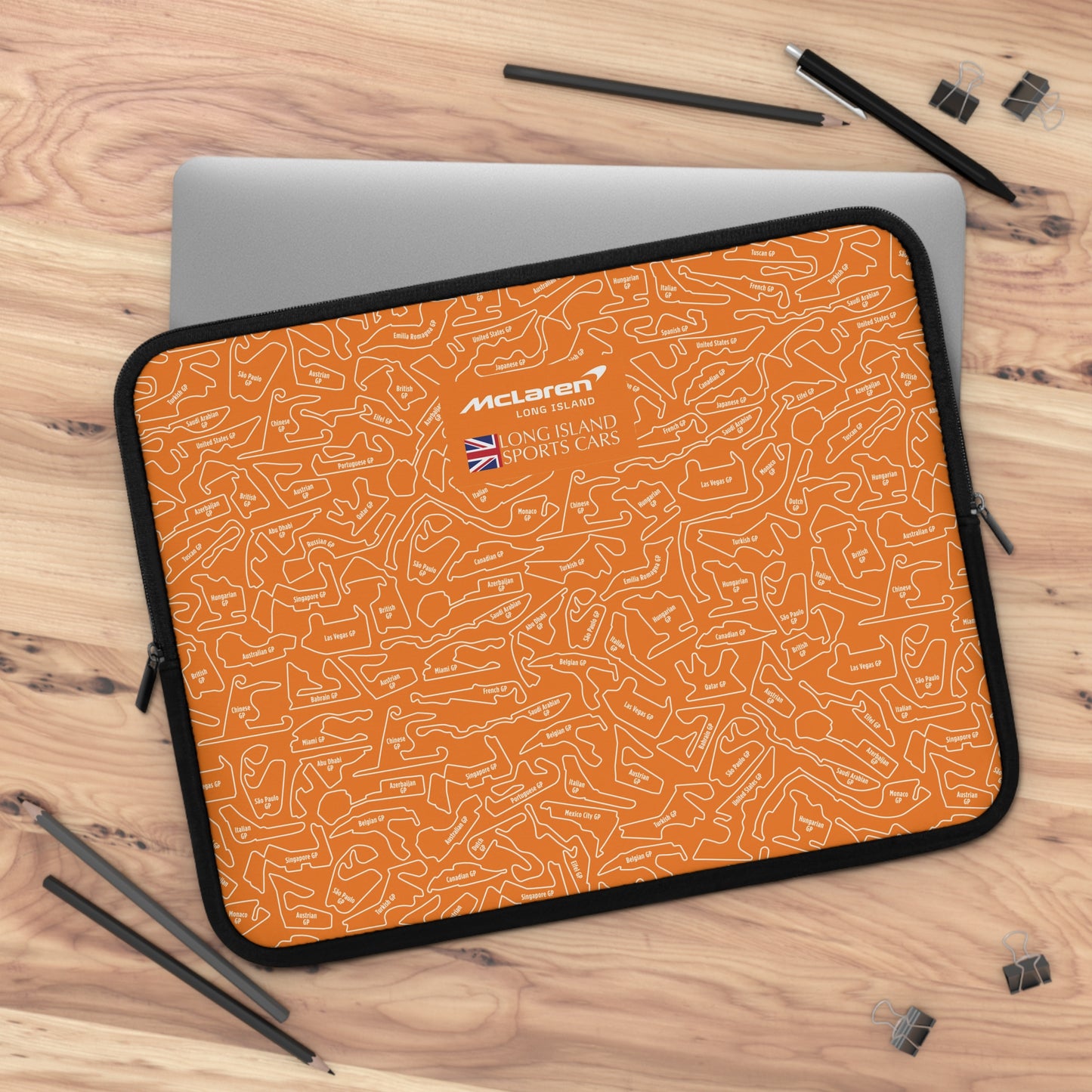 Long Island Sports Cars |McLaren Long Island | F1 Racetrack Laptop Sleeve