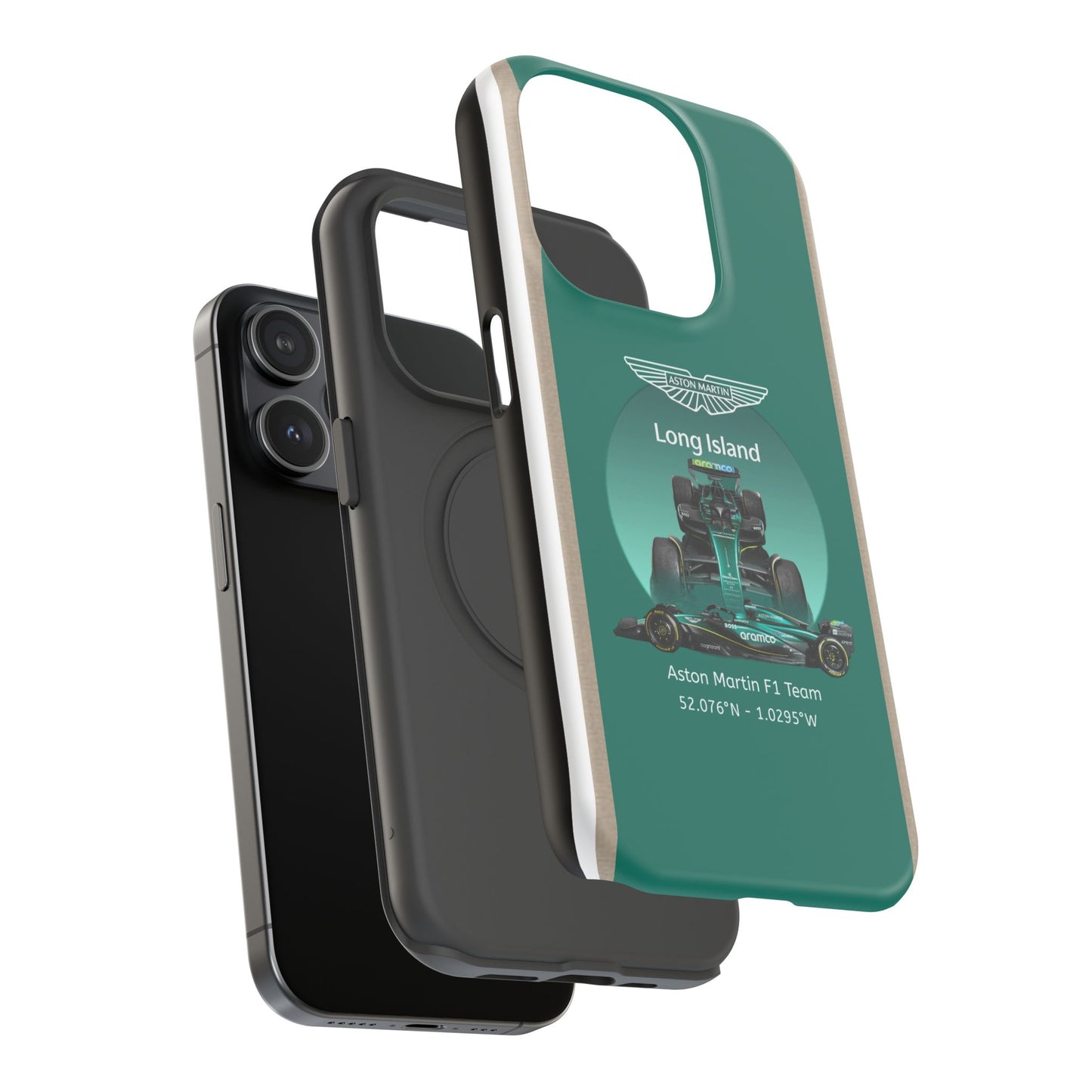 Aston Martin Long Island Formula 1 inspired Impact-Resistant Phone Case - Sleek & Stylish