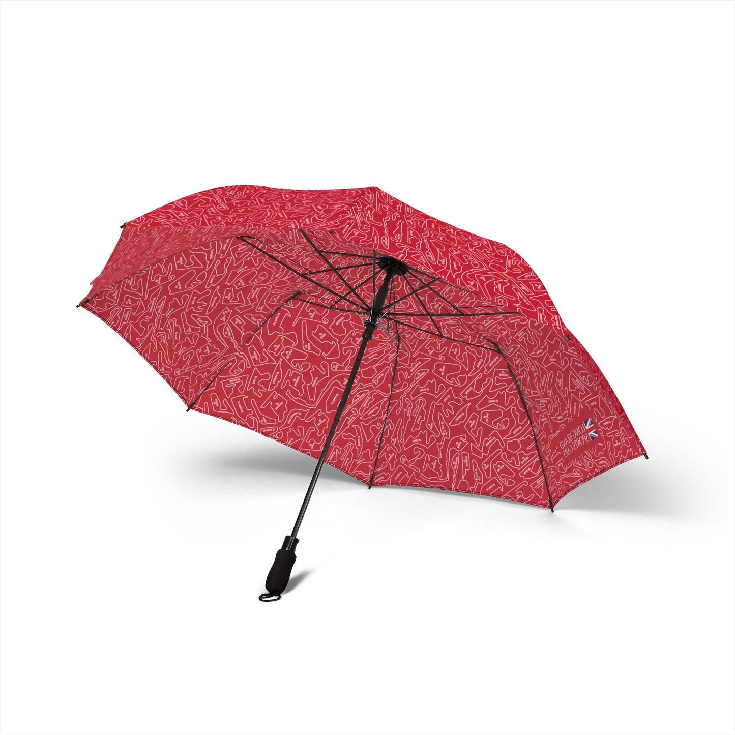 Long Island Sports Cars Compact Foldable Semi‑Automatic Travel Umbrella