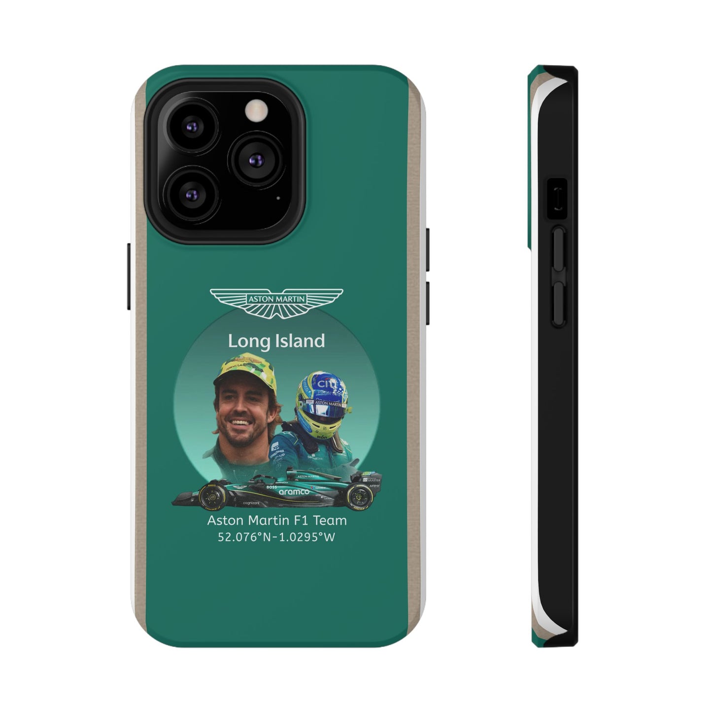 Aston Martin Long Island F1 inspired Fernando Alonso Impact-Resistant Phone Case - Sleek & Stylish