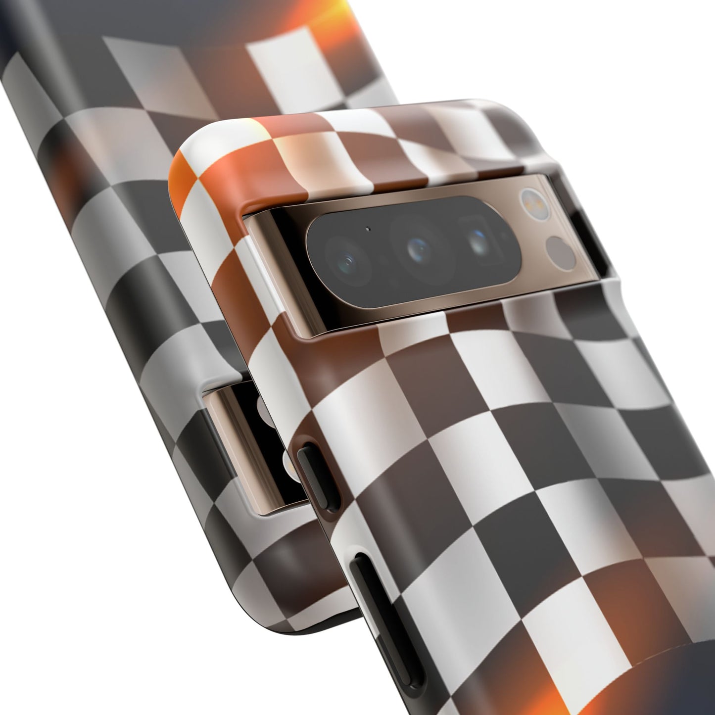 Aston Martin Long Island F1 Checkered Flag Impact-Resistant Phone Case | Durable Protection for Car Enthusiasts