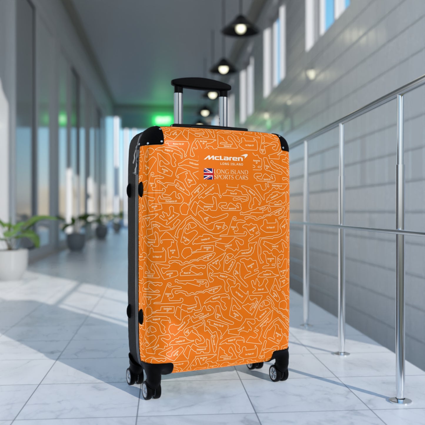 McLaren Long Island Orange Papaya F1 Racetrack Suitcase