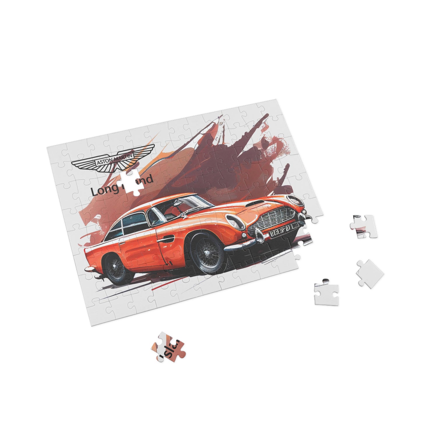 Aston Martin Long Island  DB5 Inspired Puzzle - 96, 252, 500, 1000-Piece Options - Perfect Gift for Car Lovers & Puzzle Enthusiasts