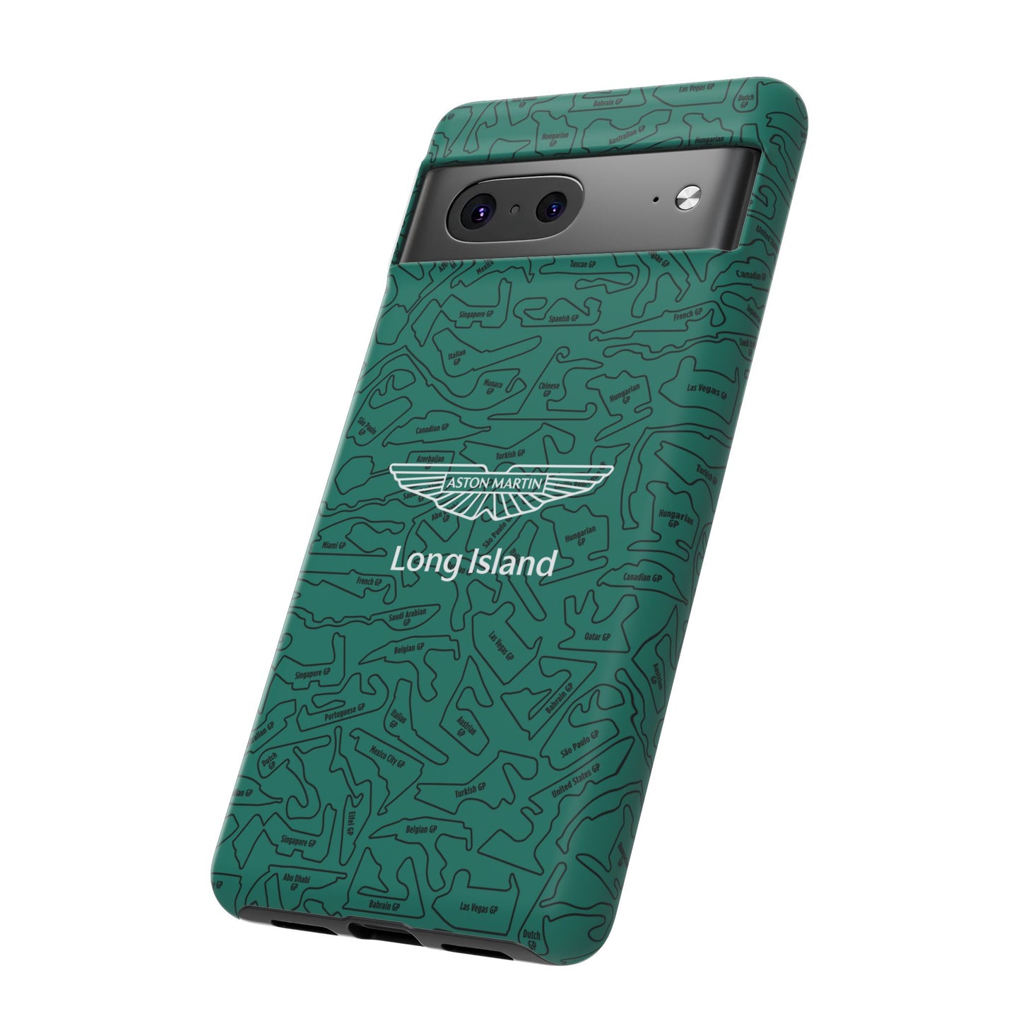 Aston Martin Long Island F1 race Track Inspired Impact-Resistant Phone Case