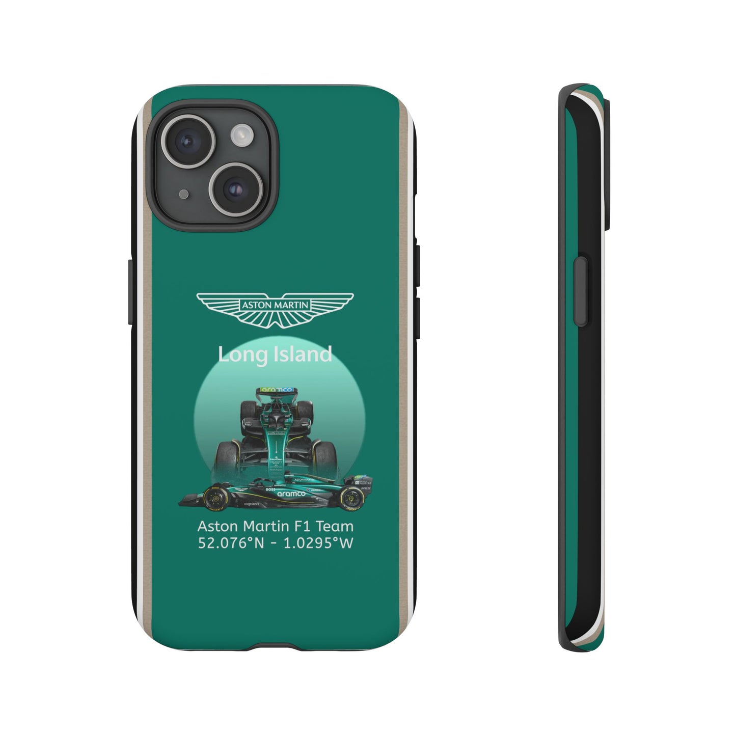 Aston Martin Long Island Formula 1 inspired Impact-Resistant Phone Case - Sleek & Stylish