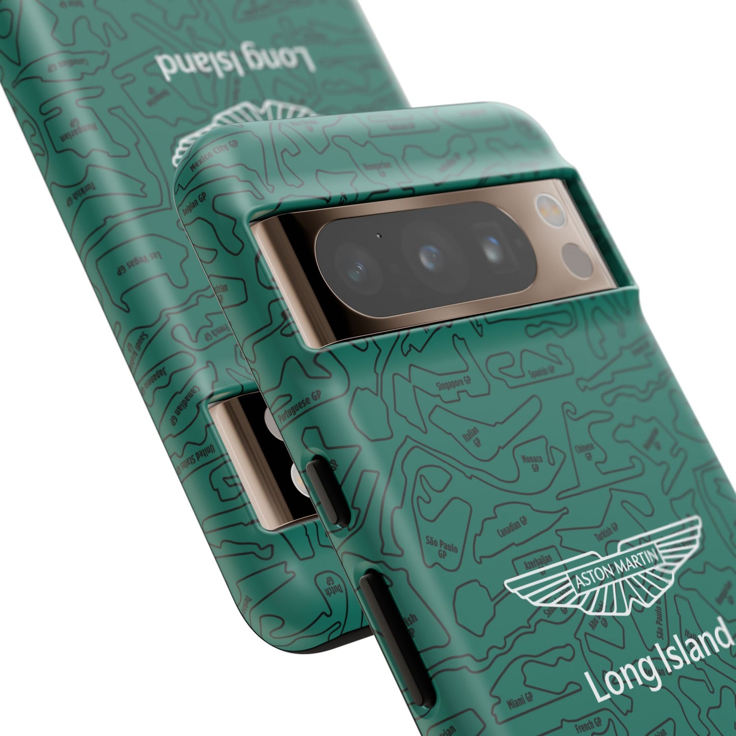 Aston Martin Long Island F1 race Track Inspired Impact-Resistant Phone Case