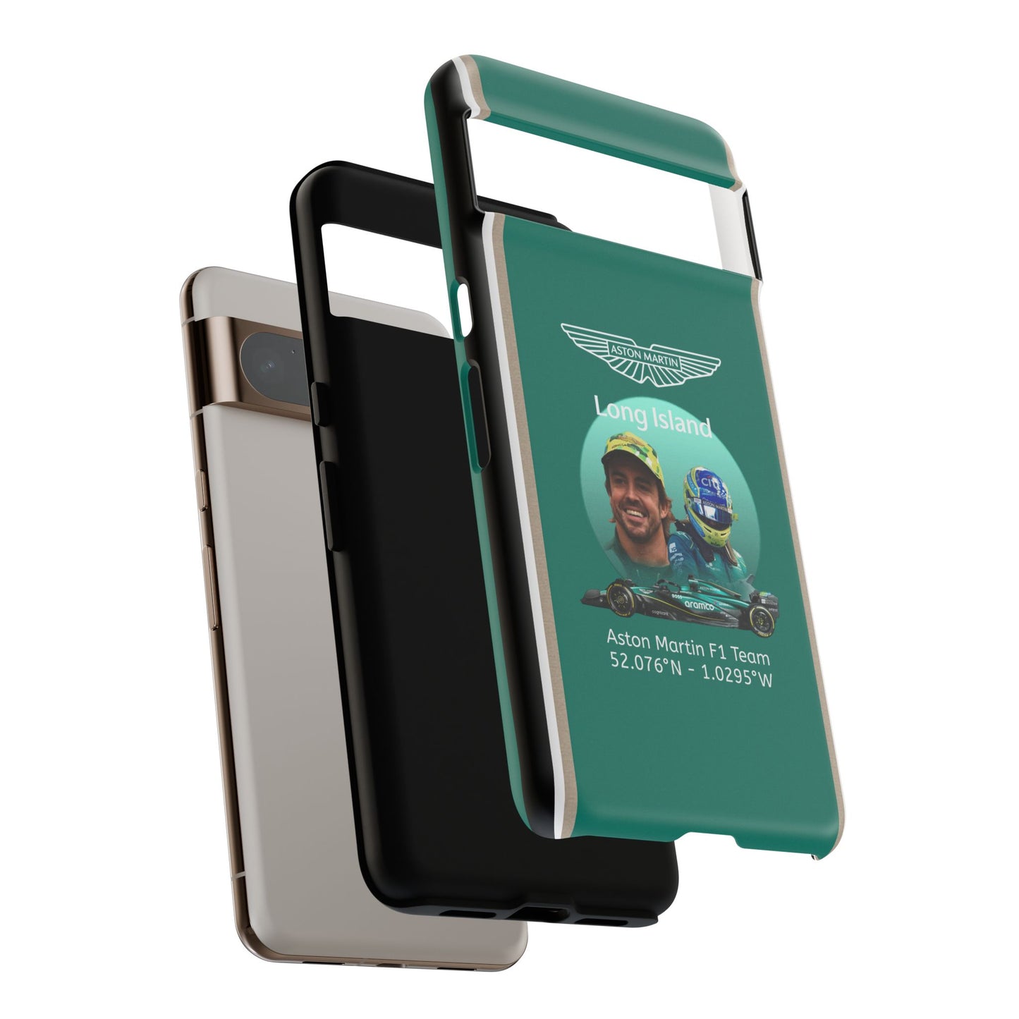 Aston Martin Long Island F1 inspired Fernando Alonso Impact-Resistant Phone Case - Sleek & Stylish