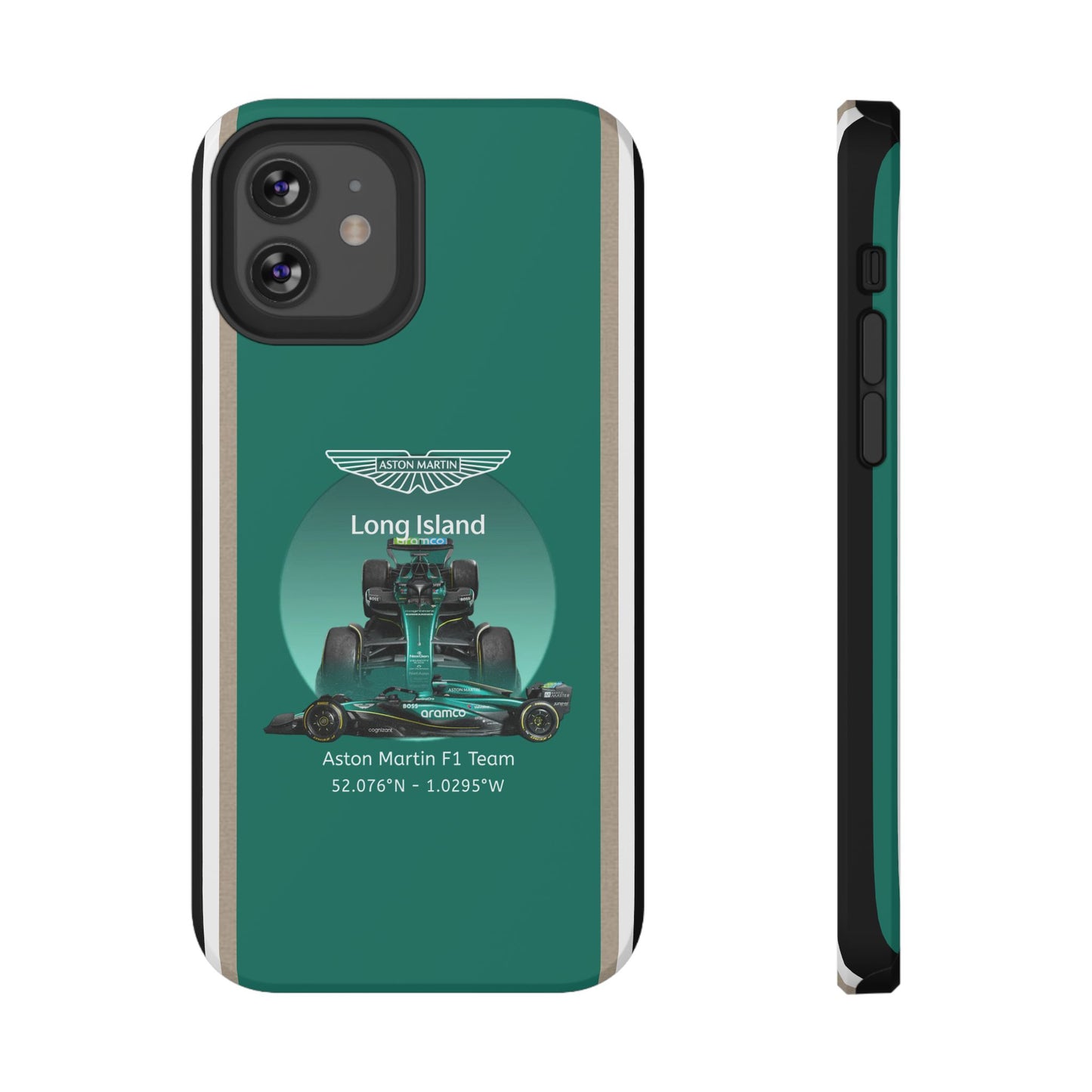 Aston Martin Long Island Formula 1 inspired Impact-Resistant Phone Case - Sleek & Stylish