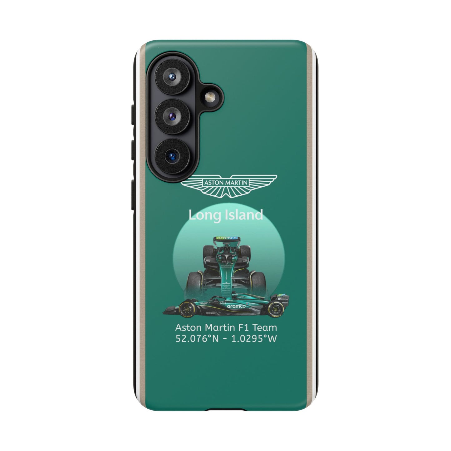 Aston Martin Long Island Formula 1 inspired Impact-Resistant Phone Case - Sleek & Stylish