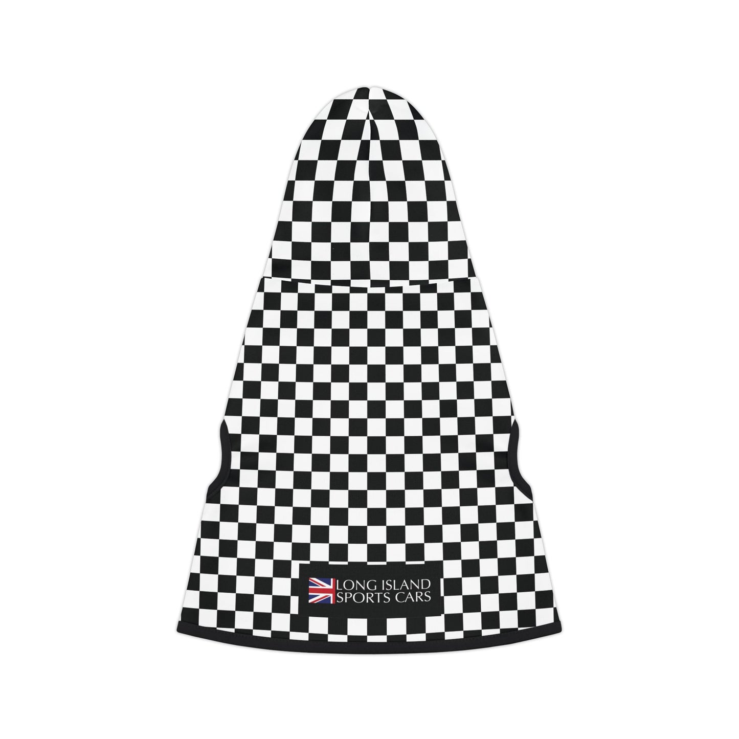 Long Island Sports Cars Checkered Pet Hoodie