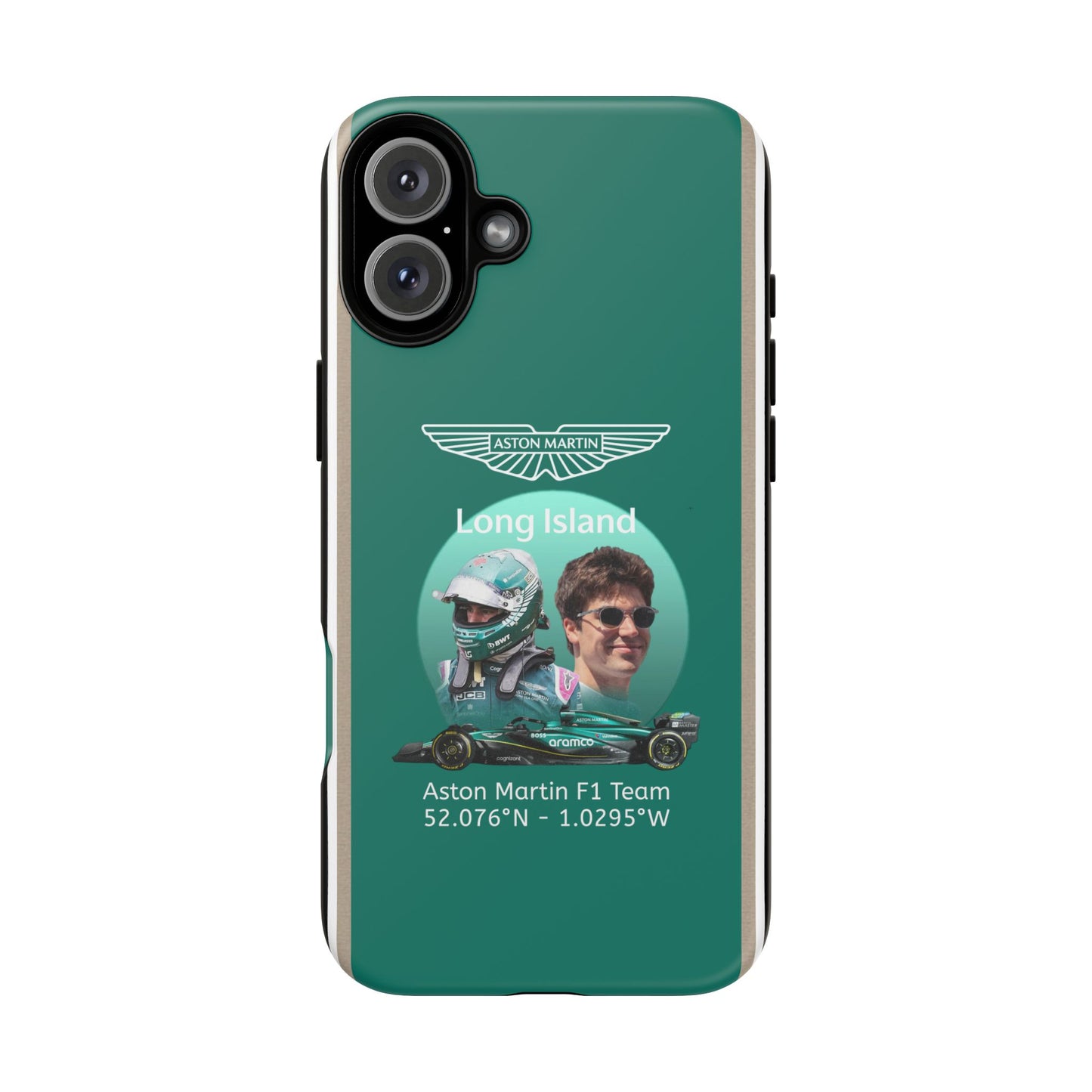 Aston Martin Long Island F1 inspired Lance Stroll Impact-Resistant Phone Case - Sleek & Stylish