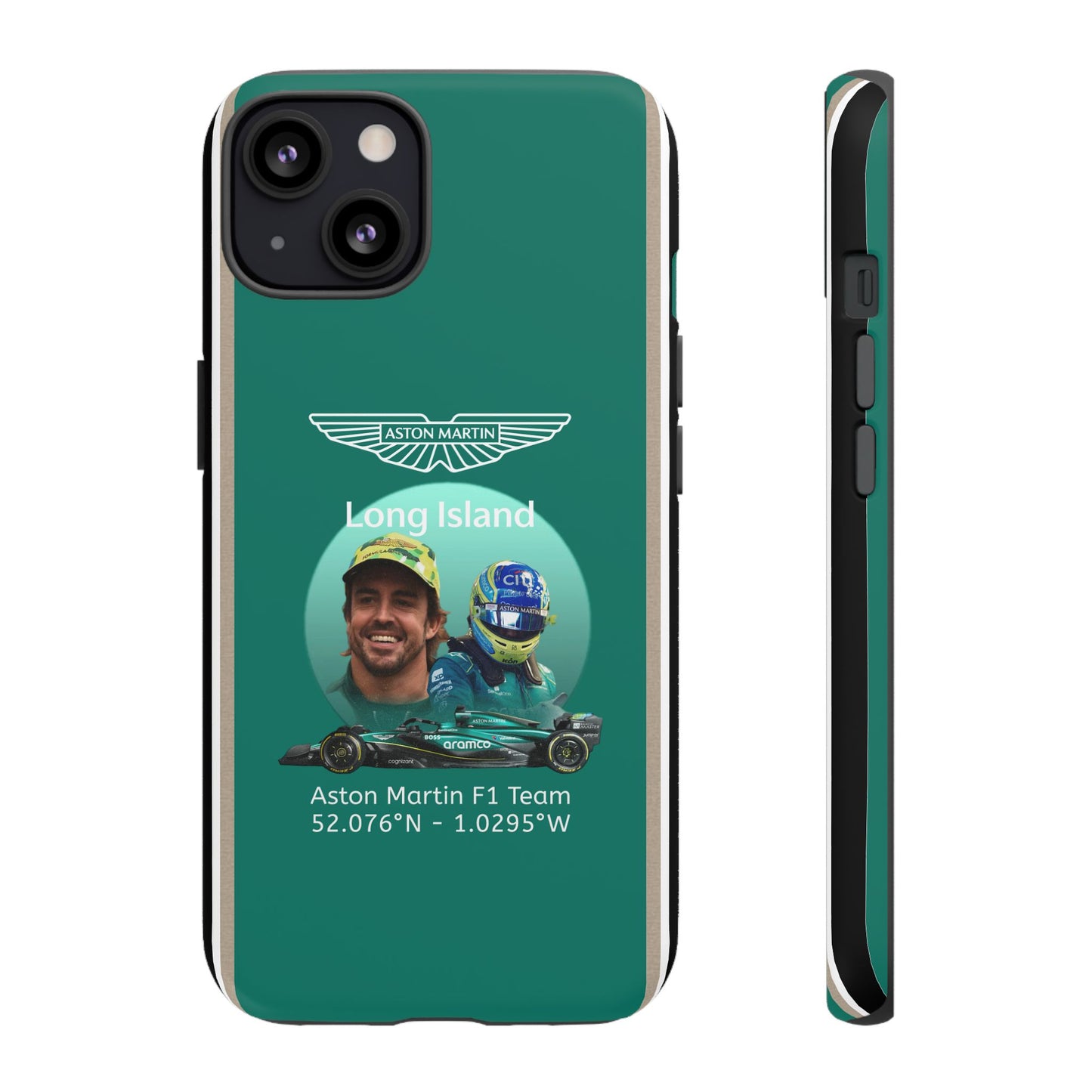 Aston Martin Long Island F1 inspired Fernando Alonso Impact-Resistant Phone Case - Sleek & Stylish
