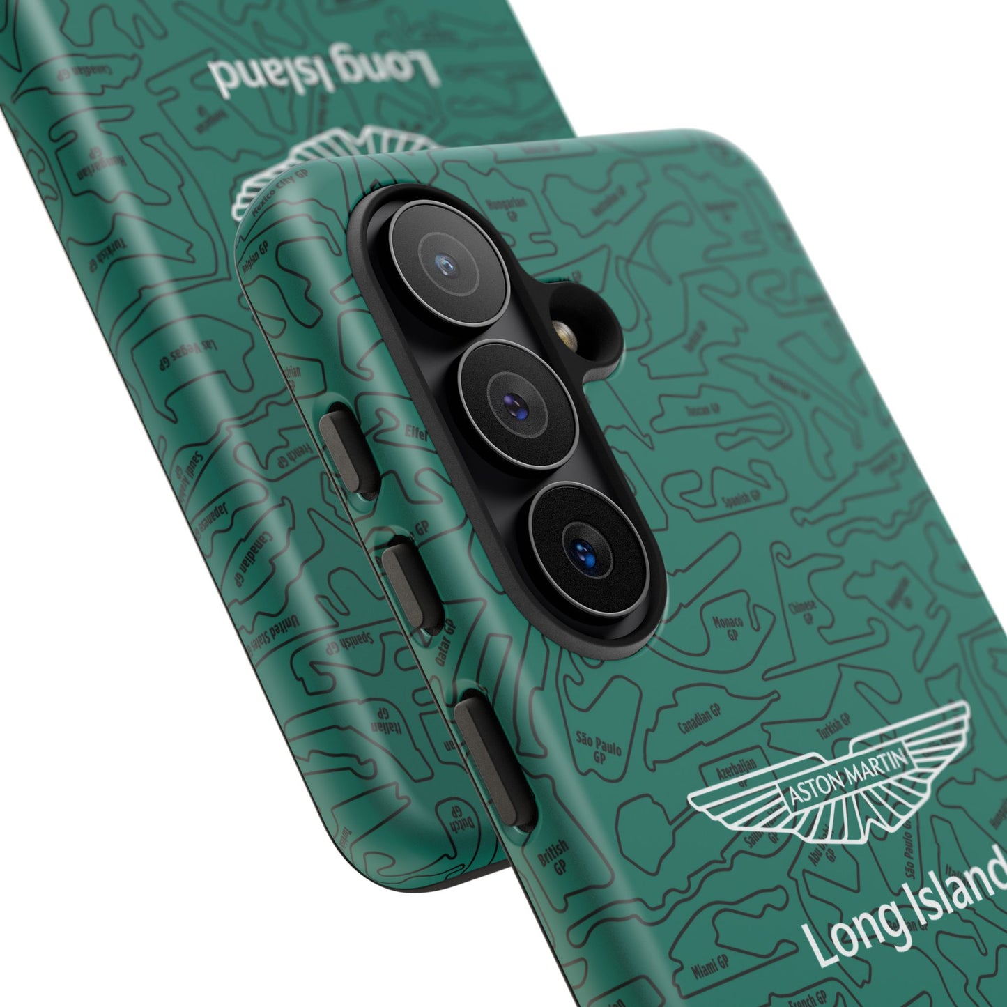 Aston Martin Long Island F1 race Track Inspired Impact-Resistant Phone Case