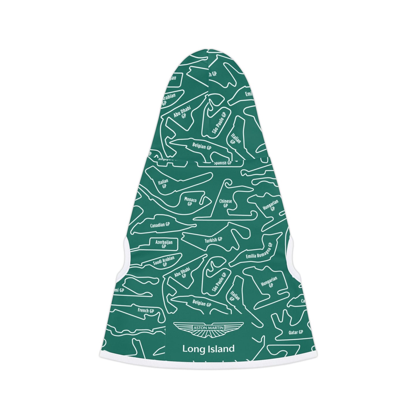 Aston Martin Long Island Sports Cars Race Track F1 Pet Hoodie