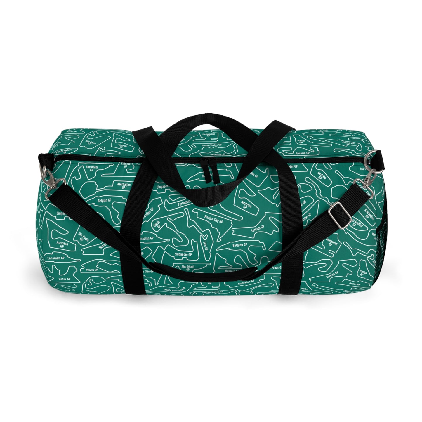 Aston Martin Long Island F1 Racetrack Vibrant AM Green Travel Duffel Bag