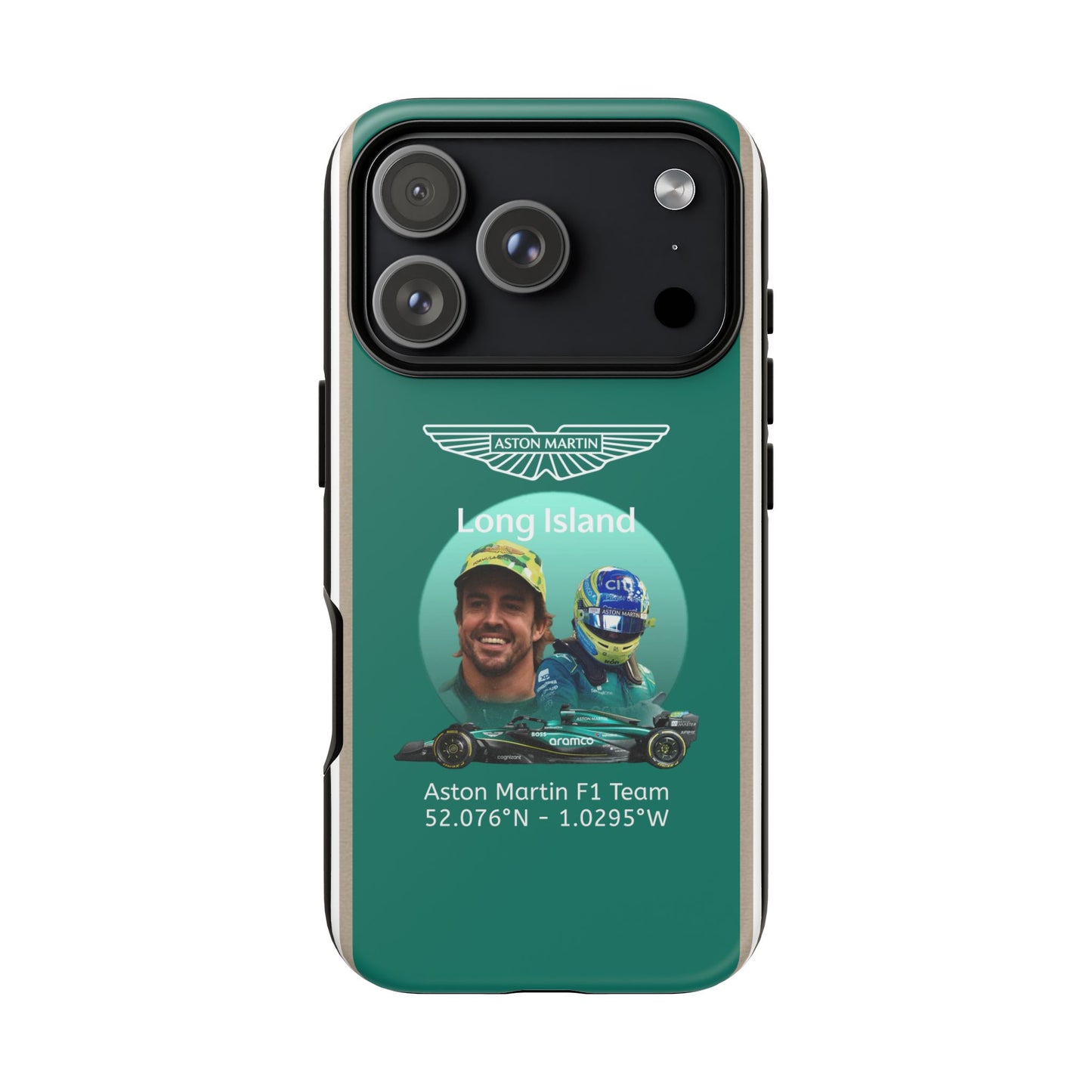 Aston Martin Long Island F1 inspired Fernando Alonso Impact-Resistant Phone Case - Sleek & Stylish