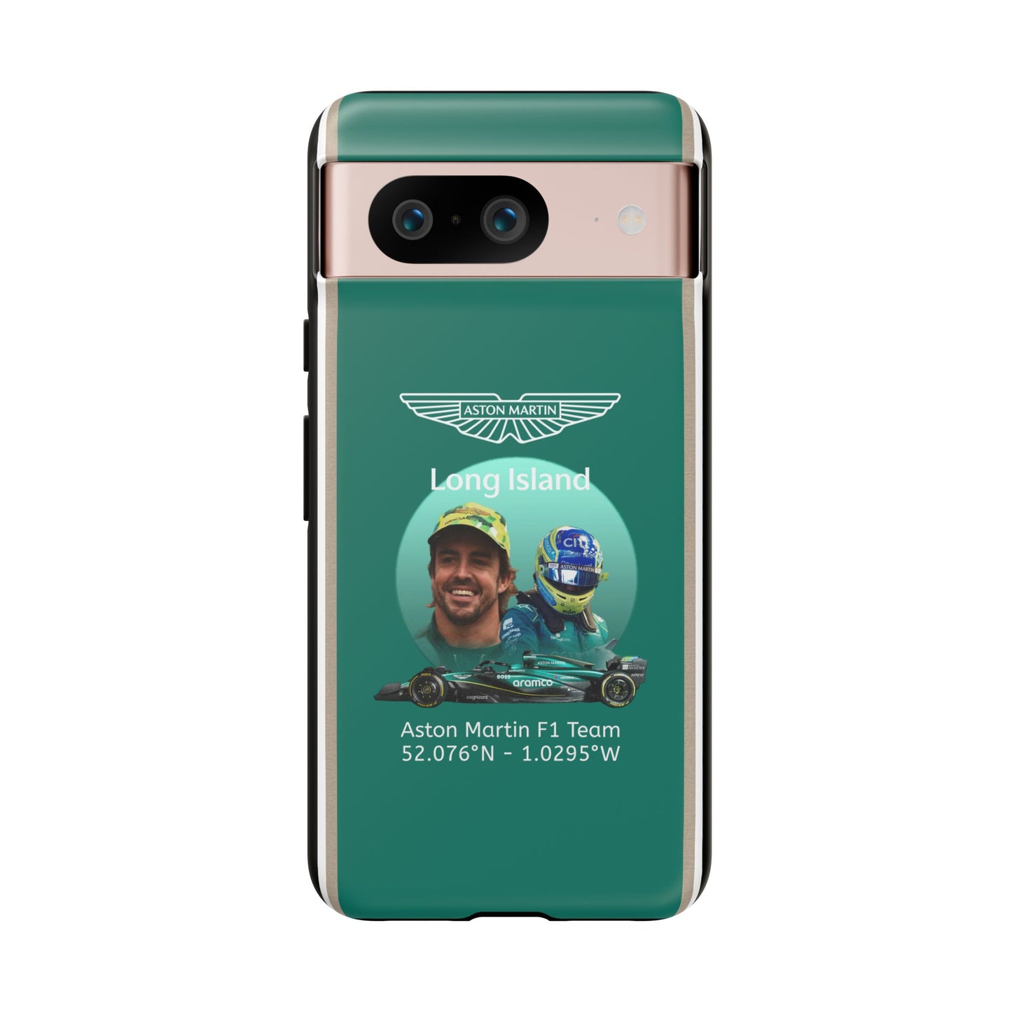 Aston Martin Long Island F1 inspired Fernando Alonso Impact-Resistant Phone Case - Sleek & Stylish